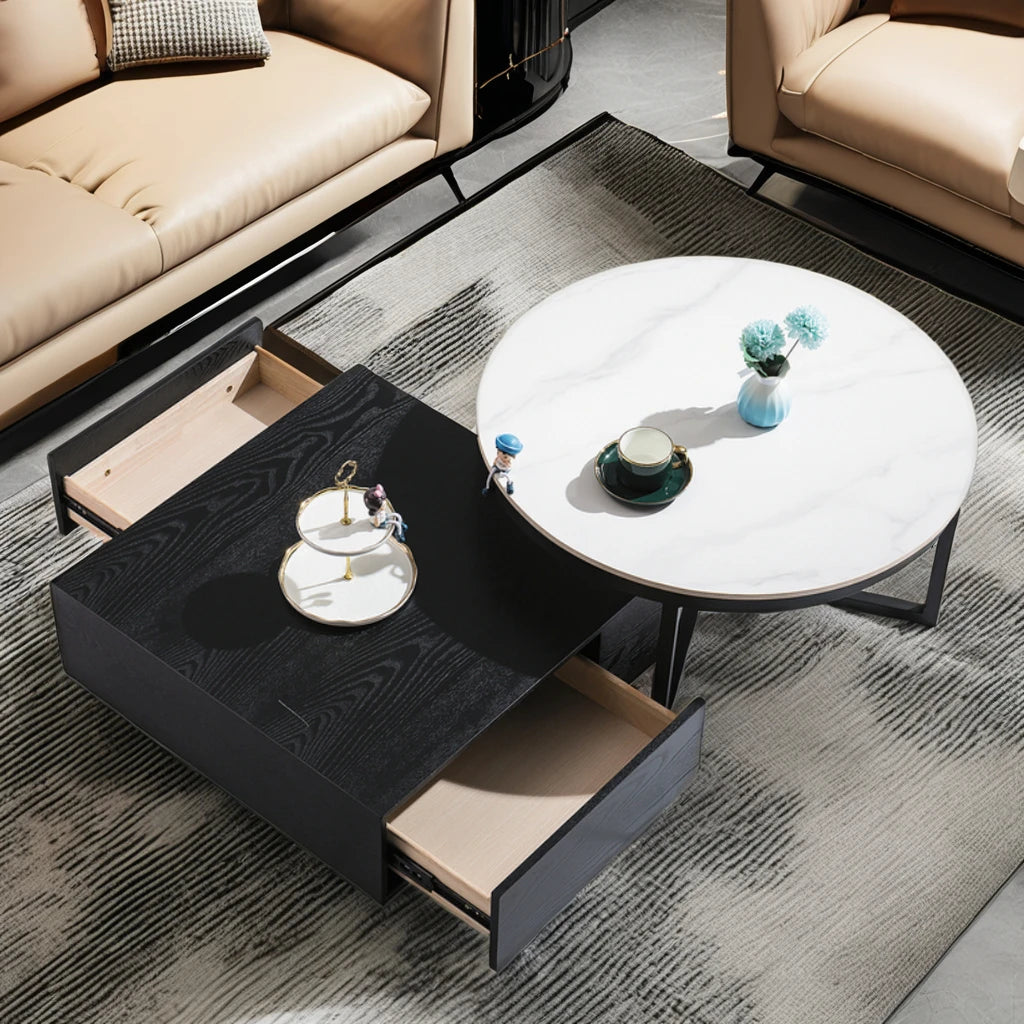 Function coffee table wooden drawer living room furniture coffee table set indoor home bedroom combination coffee table home