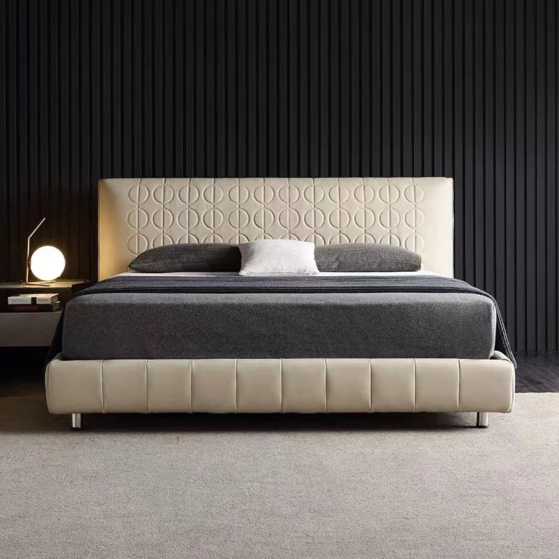 High Quality Italian Design Home Furniture Bedroom Bedding Set Interior Villa Master Room King Loft Apartment Bed