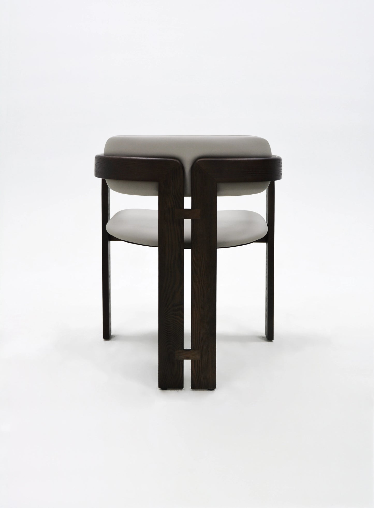 Contemporary Wabisabi Design Grey Wood Frame Fabric Dining Chair Apartment Villa Home Leisure Chair Loft Japanese Dining Chair