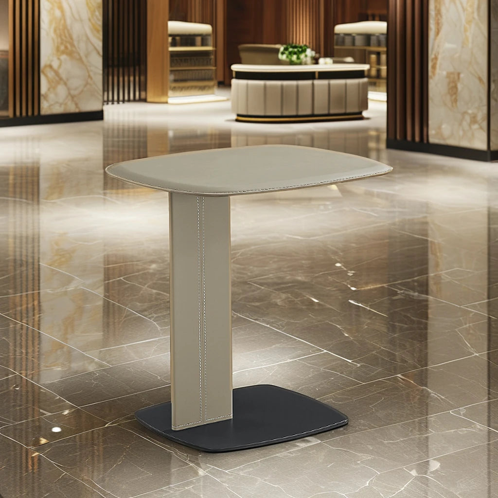 Unique design saddle leather living room furniture side coffee table loft apartment modern minimalist home coffee table