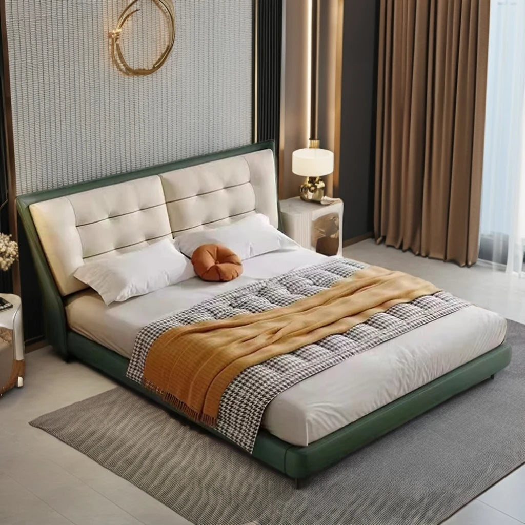 Modern Design Home Furniture Bedroom Set Extra Large Fabric Leather Bedding Villa Hotel Project Indoor Use Five Startup Beds