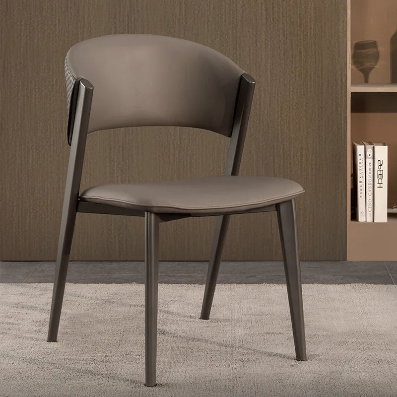 Modern Nordic luxury dining chairs with lightweight backrests, new simple design metal furniture, suitable for family restaurants and hotels