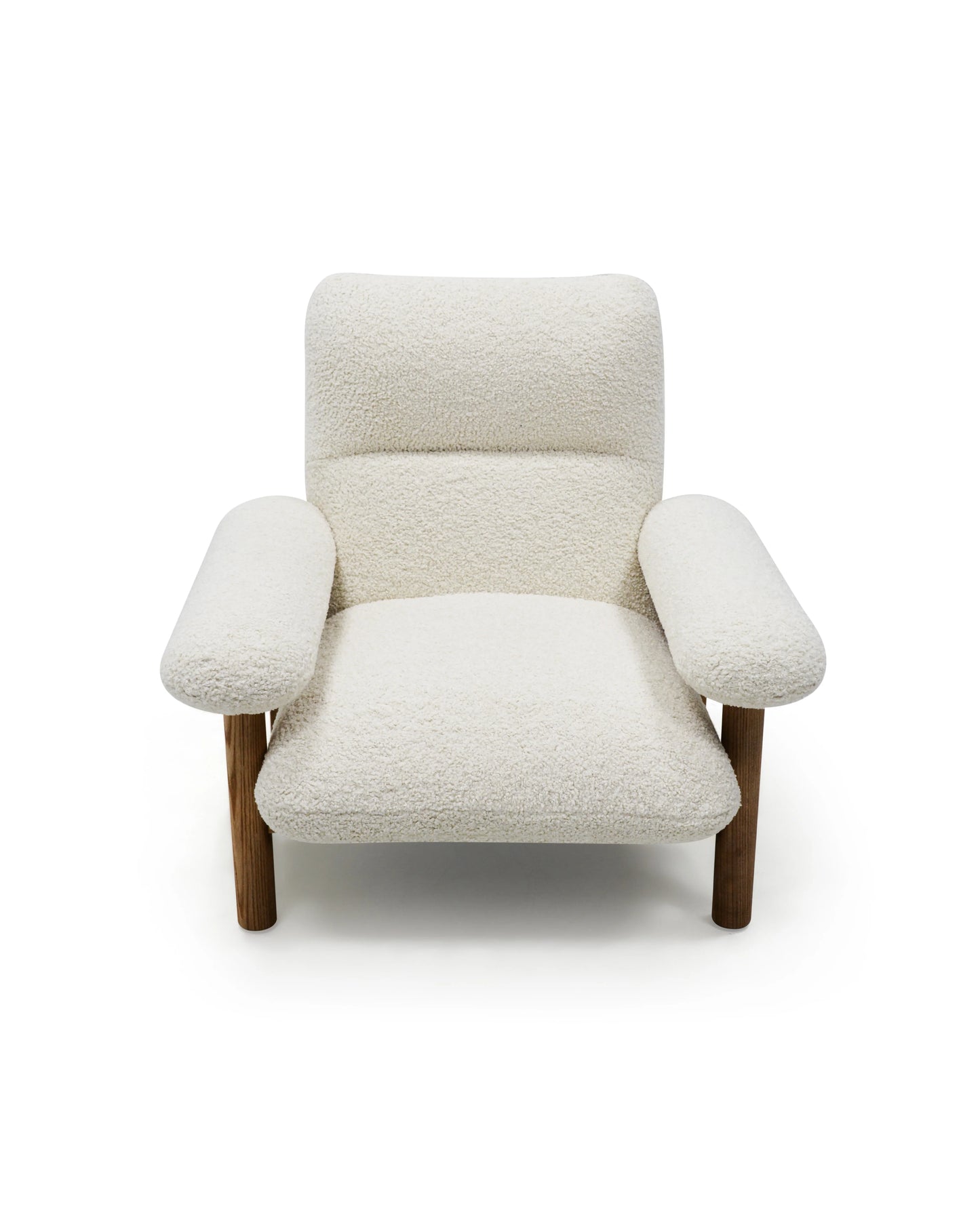 Sabi Wabi Cream Armchair Home Living Room Bedroom Furniture Grey Wood Furniture Leisure Villa Interior Fabric Seat