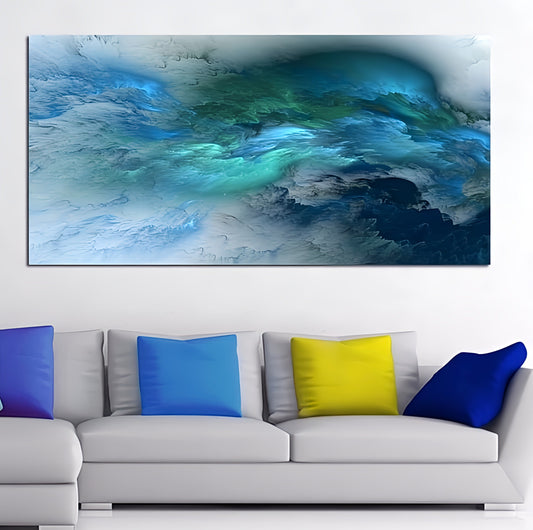Creative Blue Lines Canvas