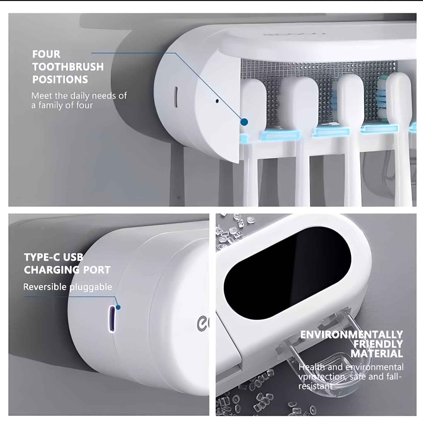 Ecoco UV Sterilization Toothpaste Dispenser