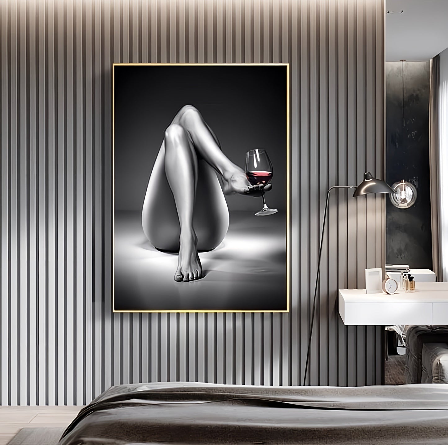 Woman & Wine Glass painting