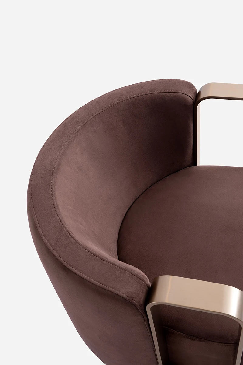 Deluxe single swivel armchair with stretchable fabric lounge chair, suitable for home office hotel bedroom outdoor leisure