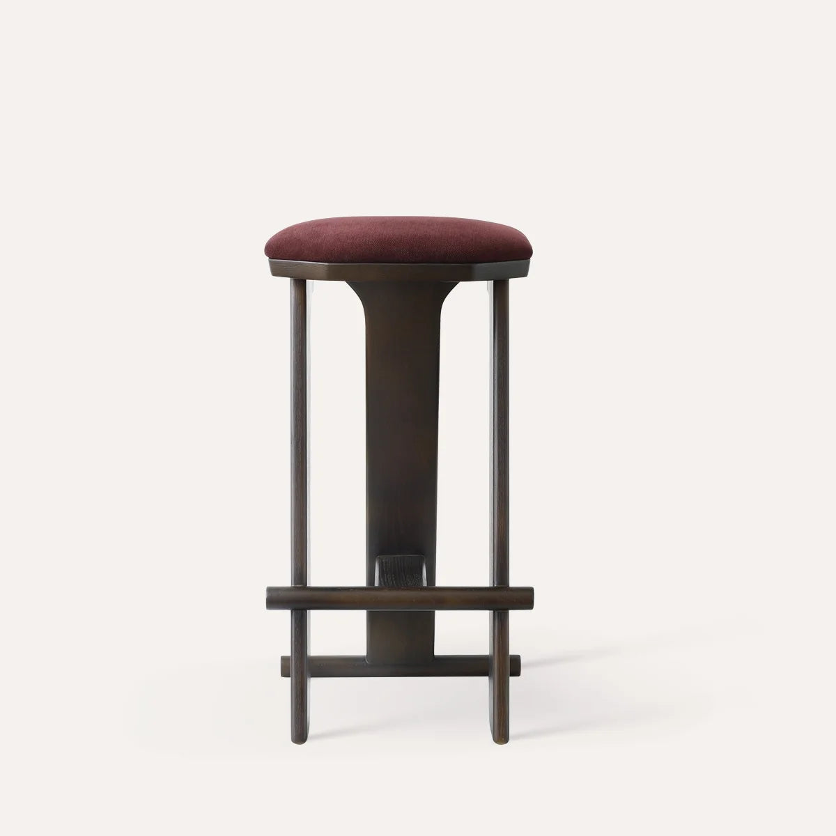 Modern solid wood high chair family bar coffee shop simple Italian Nordic French retro restaurant living room counter stool