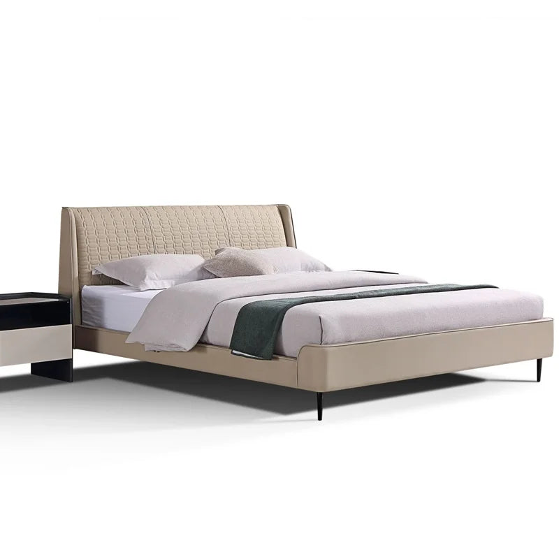 Italian designer double 1.5m and 1.8m queen and king size cork modern minimalist luxury bed master bedroom wedding bed