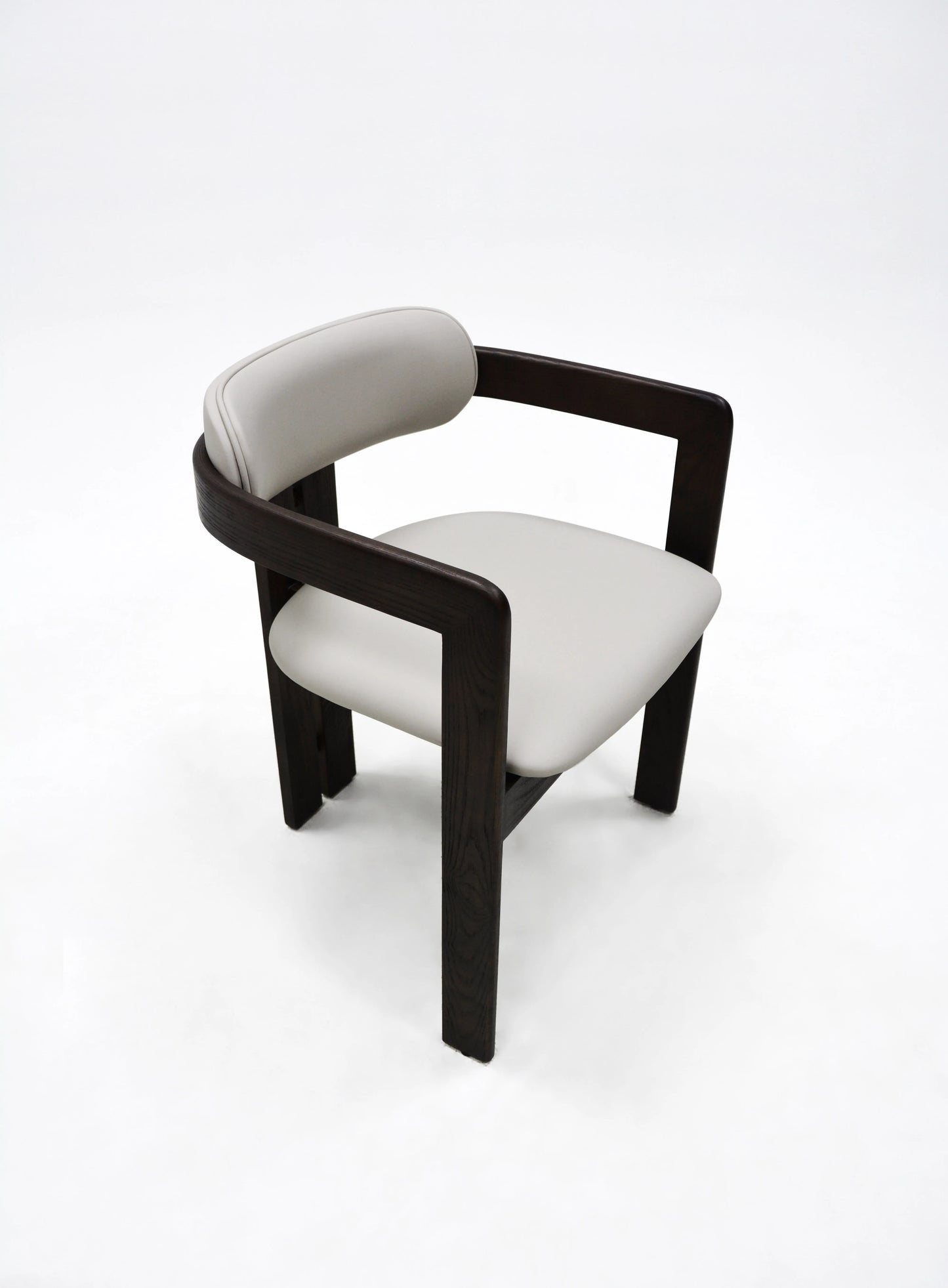 Contemporary Wabisabi Design Grey Wood Frame Fabric Dining Chair Apartment Villa Home Leisure Chair Loft Japanese Dining Chair