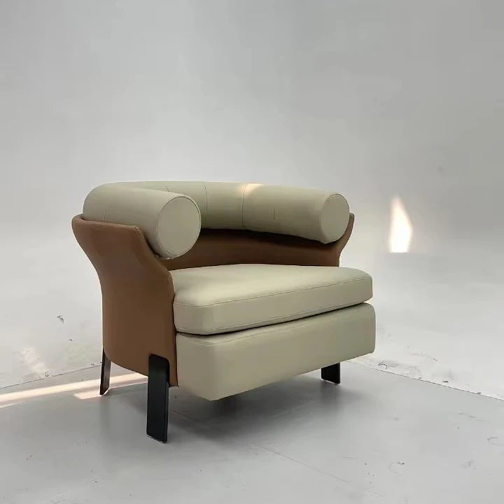 Light Luxury Design Fabric Sofa Armchair Villa Corner Reading Seat Home Interior Living Room Loft Apartment Hotel Chair