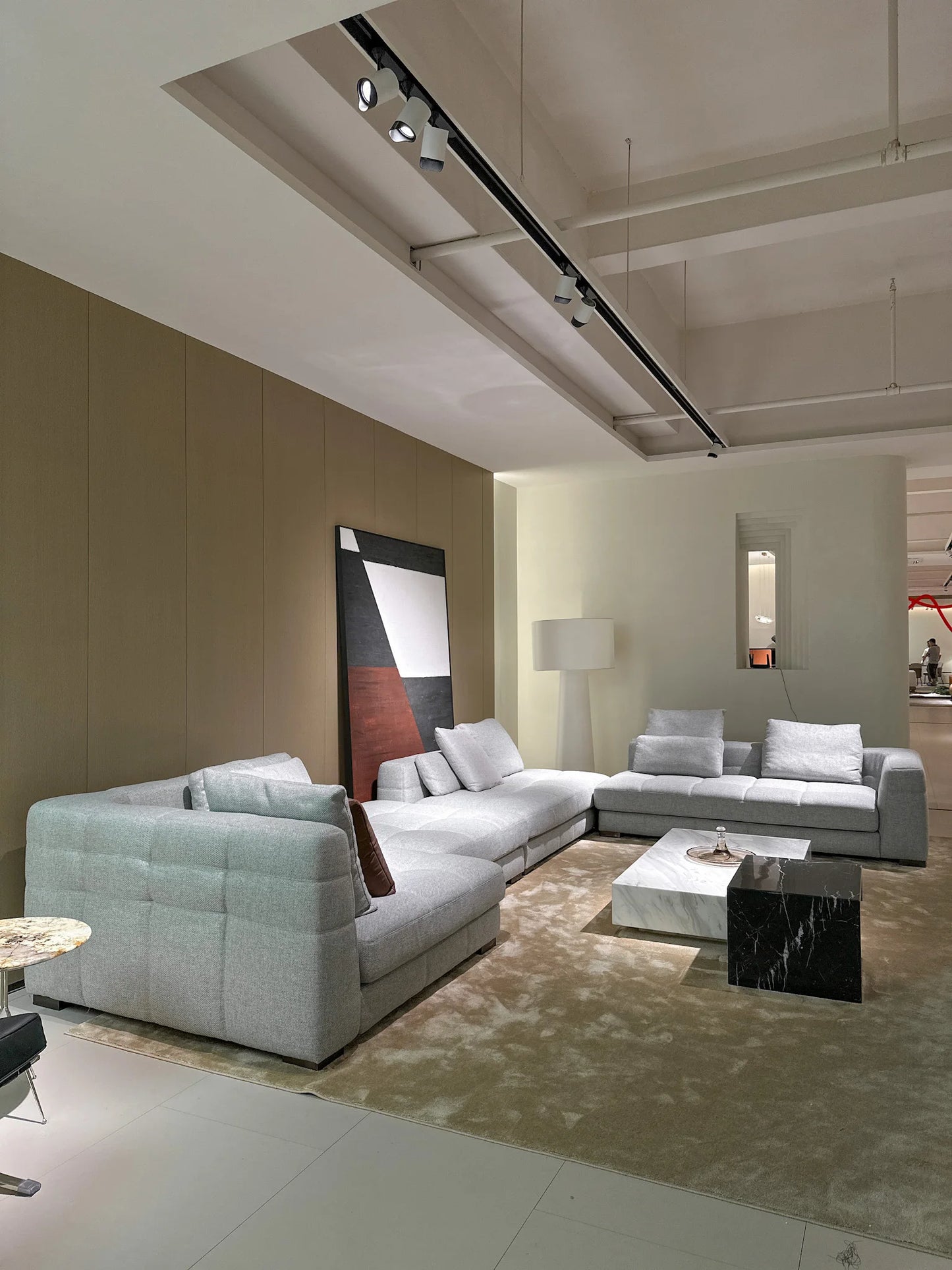 Villa Furniture Comfortable Sofa Living Room Luxury Sofa Leisure Sofa Fabric Sofa 4 Seats L-Shaped Sofa