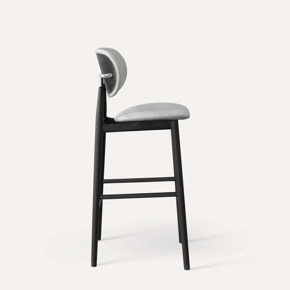 Luxury modern Italian minimalist high stool wooden frame bar chair villa furniture home cafe dining room living room counter stool