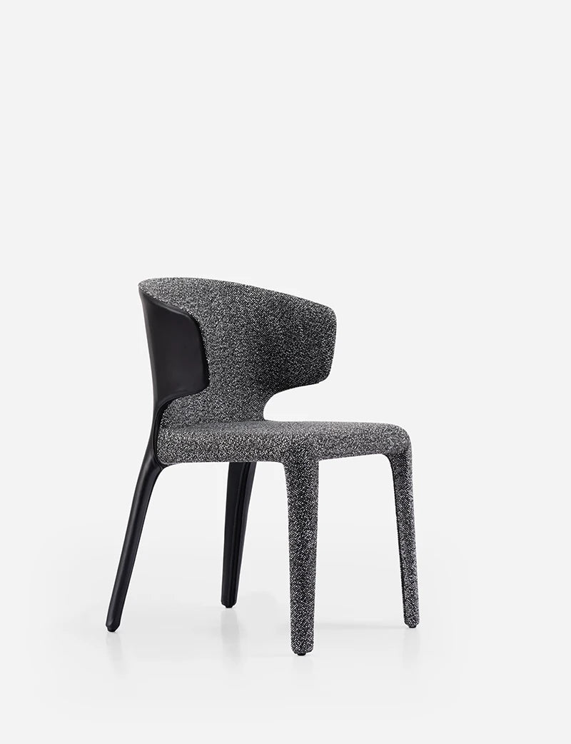 Modern Stainless Steel Dining Chair Saddle Leather Decoration Custom Arc Design Restaurant Restaurant Kitchen Reclining Chair
