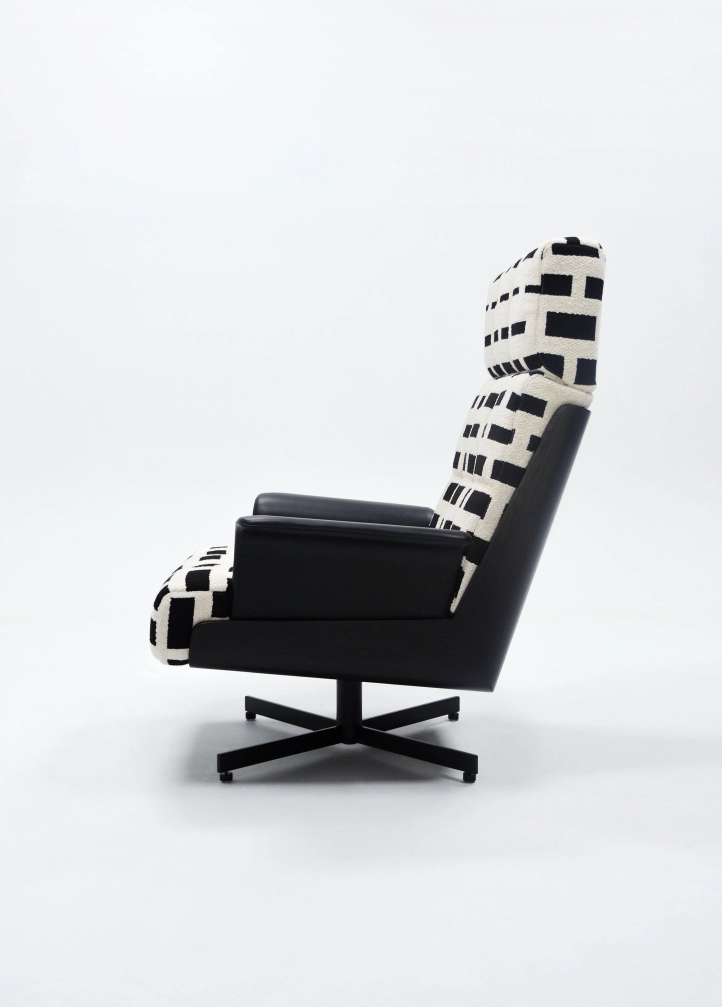 Modern high-back leather sofa chair household study single leisure chair rotating office chair