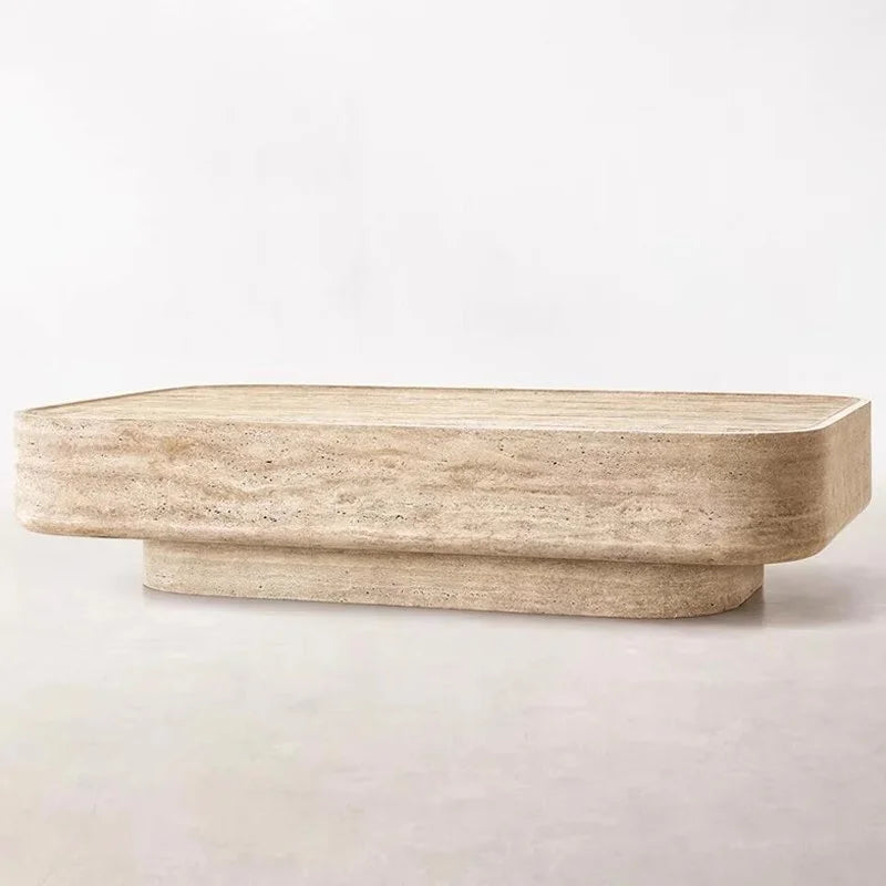 Customizable Wabi-Sabi style Roman travertine Nordic marble coffee table Luxury home Living room Villa home furniture
