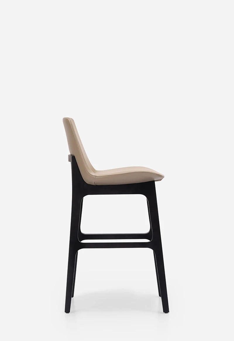 Modern Nordic solid wood kitchen restaurant coffee bar stool manufacturer price household armless bar chair metal material