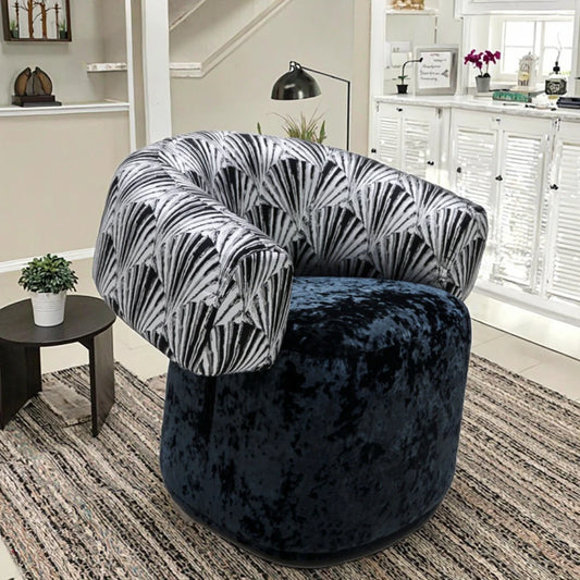 Italy luxury comfortable modular zebra stripes curved blue and white porcelain sofa luxury fabric leisure hotel villa