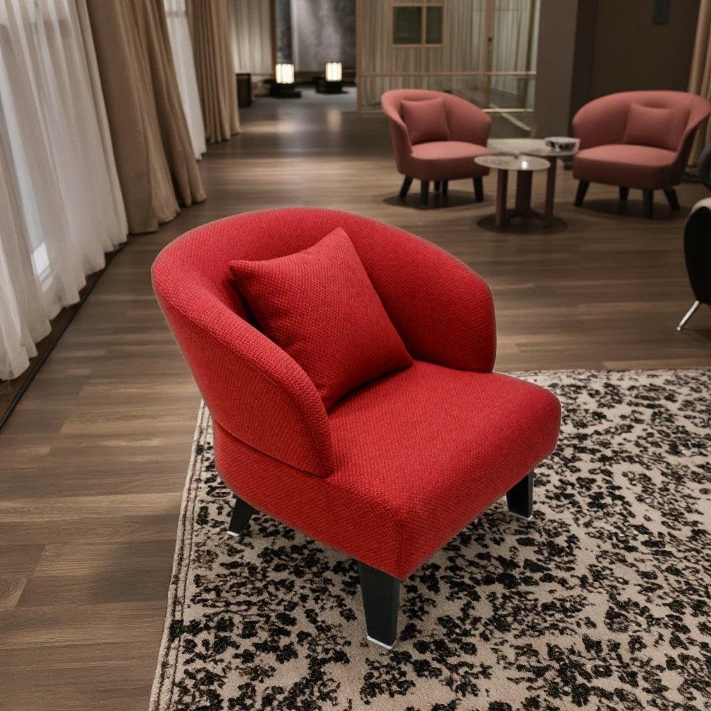 Italian Design Light Luxury Fabric Armchair Villa Home Living Room Furniture Modern Seat Bedroom Leisure Armchair Seat
