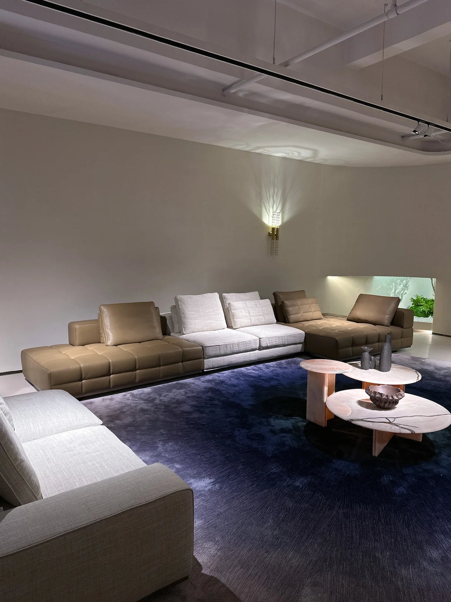 Fashion Furniture Combination Sofa Modern Luxury Atmospheric Cowhide Sofa Simple Light Luxury Villa Combination Villa Sofa