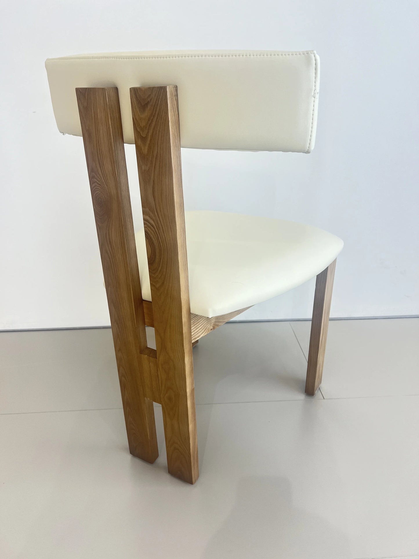 Wabi sabi design grey wood frame fabric dining room furniture villa home leisure seat Japanese style loft dining chair