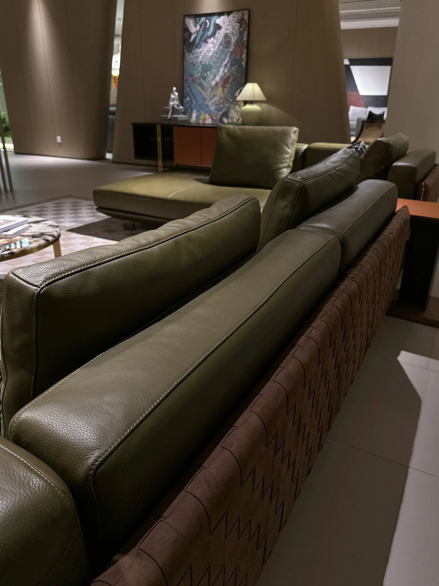 Unique Nordic furniture Living room sofa Large apartment Villa L-shaped combination sofa Italian design Simple modular sofa