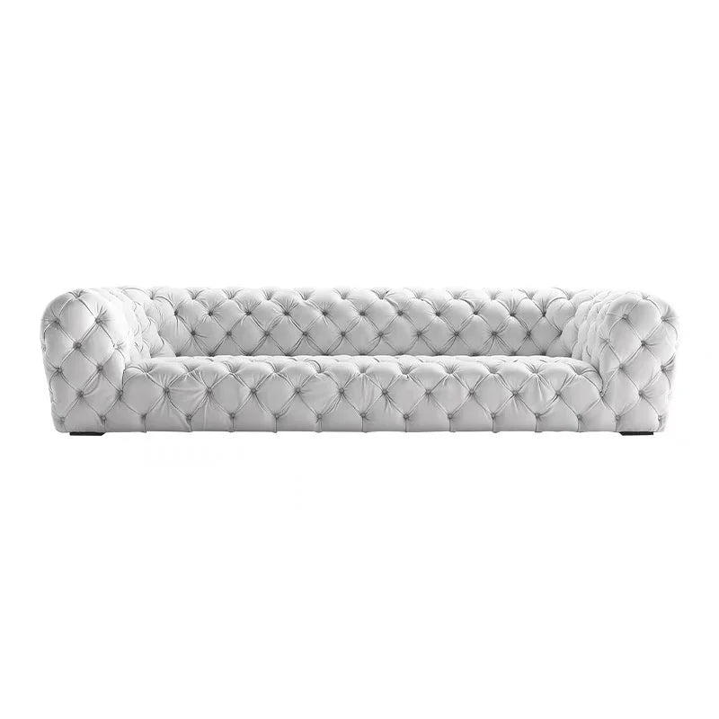 Italy Chester Moon Pull Buckle Set Luxury Accessible Modern Minimalist Design Chesterfield Velvet Fabric Sofa