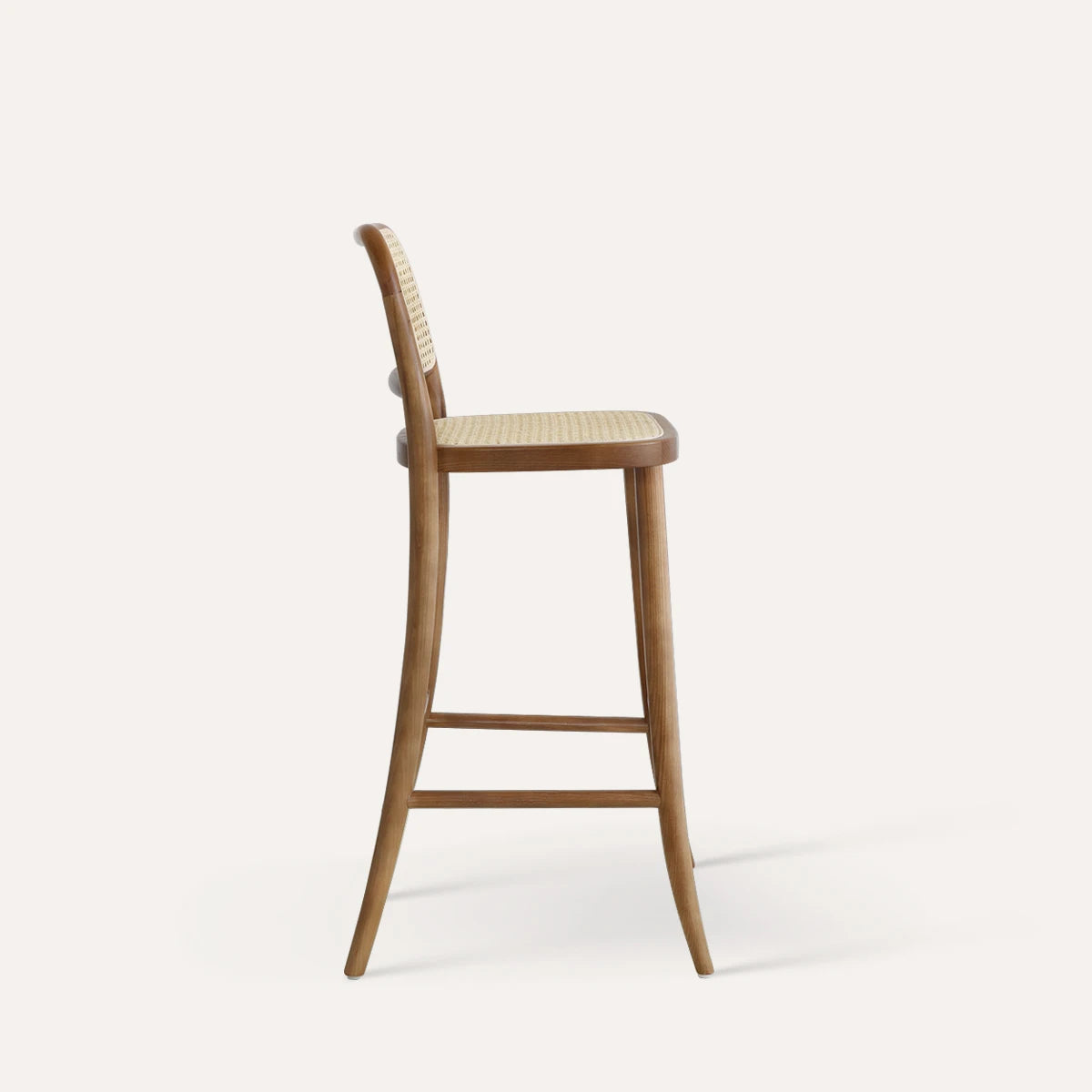 Wabi-Sabi Scandinavian Simple Modern Japanese Solid Wood Rattan Chair Accessible Dining Room Furniture Household Stool