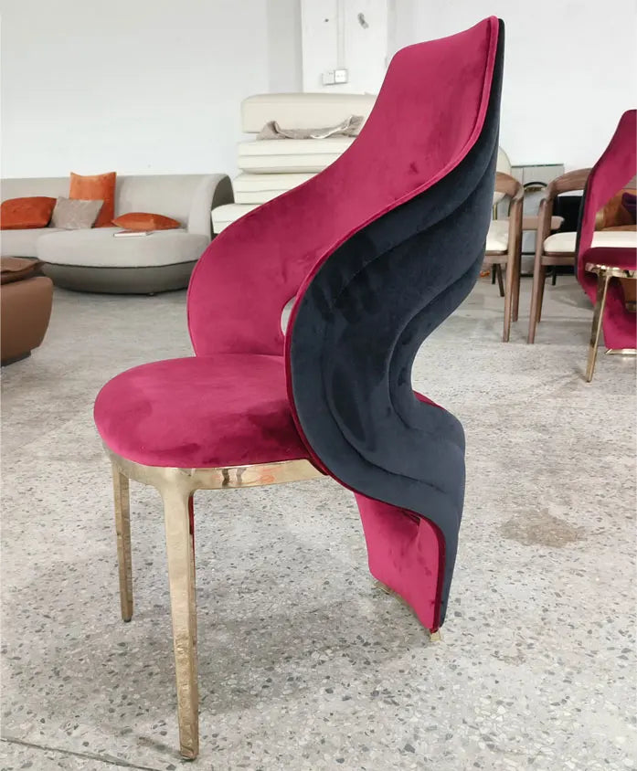Italian luxury dining chair home high-end modern design full leather high backrest creative designer chair