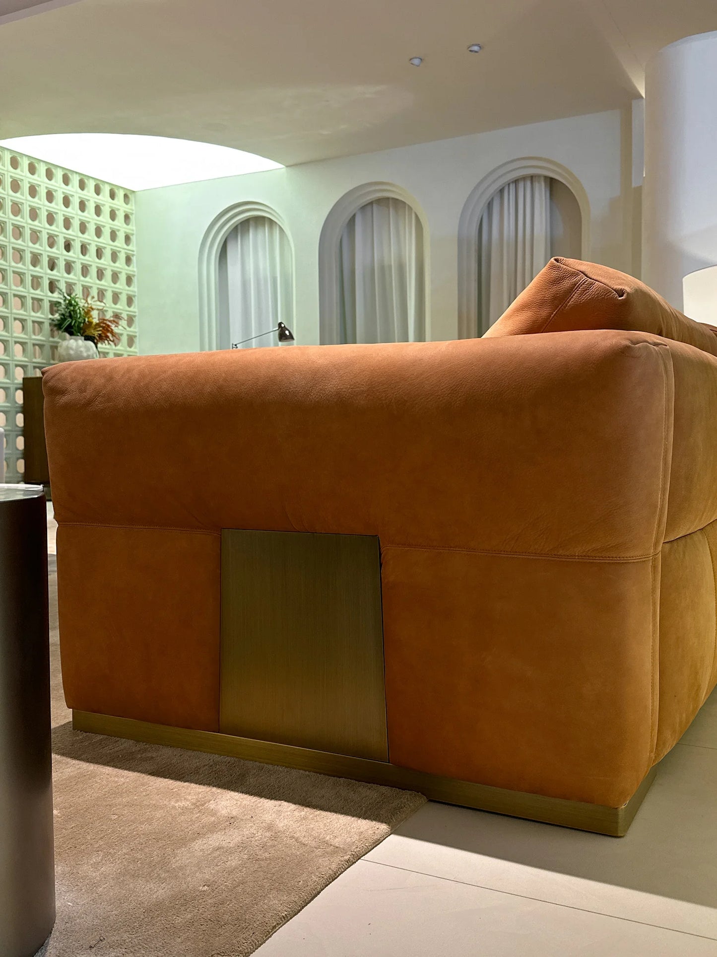 Modern ergonomic triple leather sofa set Modular corner furniture with velvet wooden legs for living room or villa