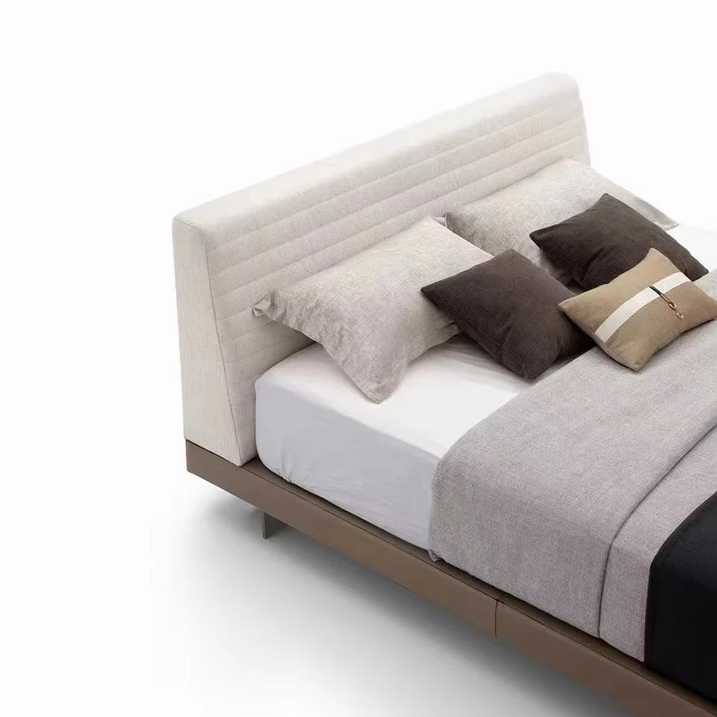 Italian Design Bedroom Furniture Fabric Material Large Deluxe Master Bedroom Wedding Bed Bedroom Full Size Bed Frame