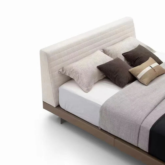 Italian Design Bedroom Furniture Fabric Material Large Deluxe Master Bedroom Wedding Bed Bedroom Full Size Bed Frame