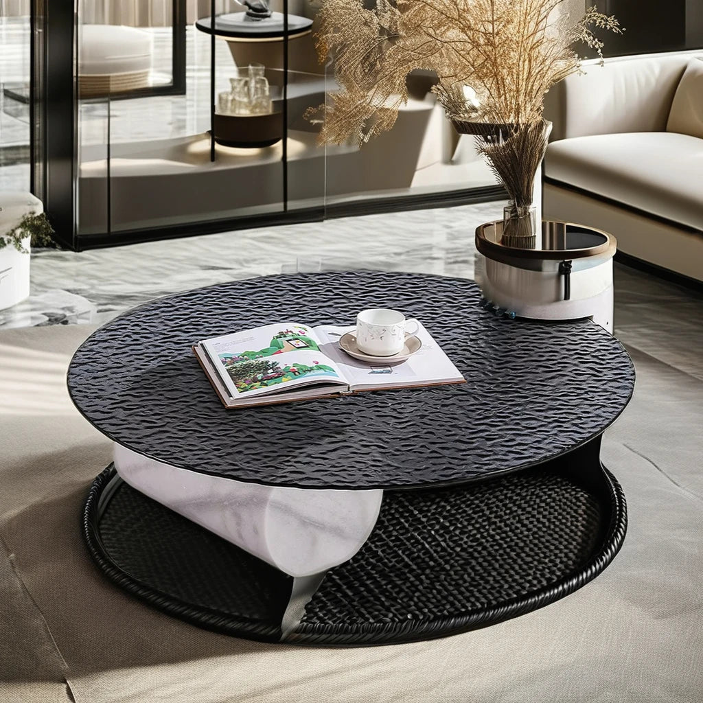 Modern luxury VIP glass top coffee table Unique design Interior home decoration Living room or bedroom