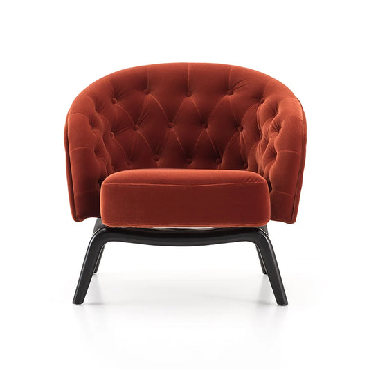 Top Luxury Lounge Design Fabric Microfiber Leather Modern Single Sofa Chair Living Room Red Velvet Lounge Chair