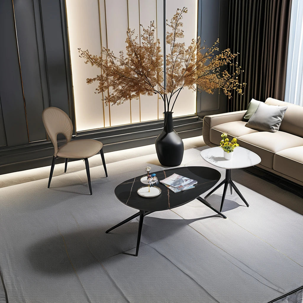 Oval Combination Round Indoor Home Casa Simple Light Luxury Dining Table Set Leisure Area Living Room Outdoor Coffee Table