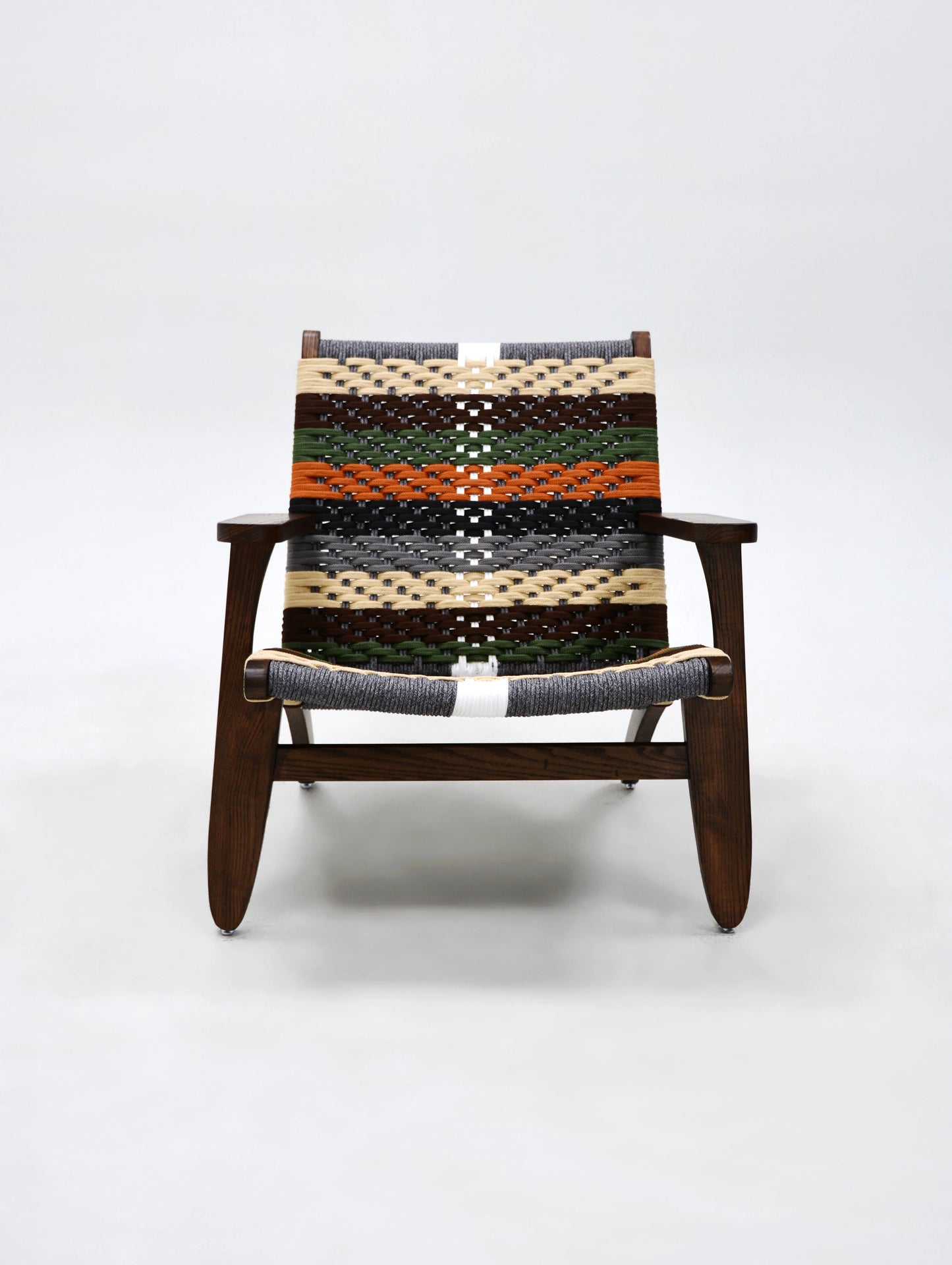 Japanese Sabi Wabi Woven Armchair Ash Wood Seat Home Living Room Furniture Leisure Relaxation Bedroom Villa Interior Chair