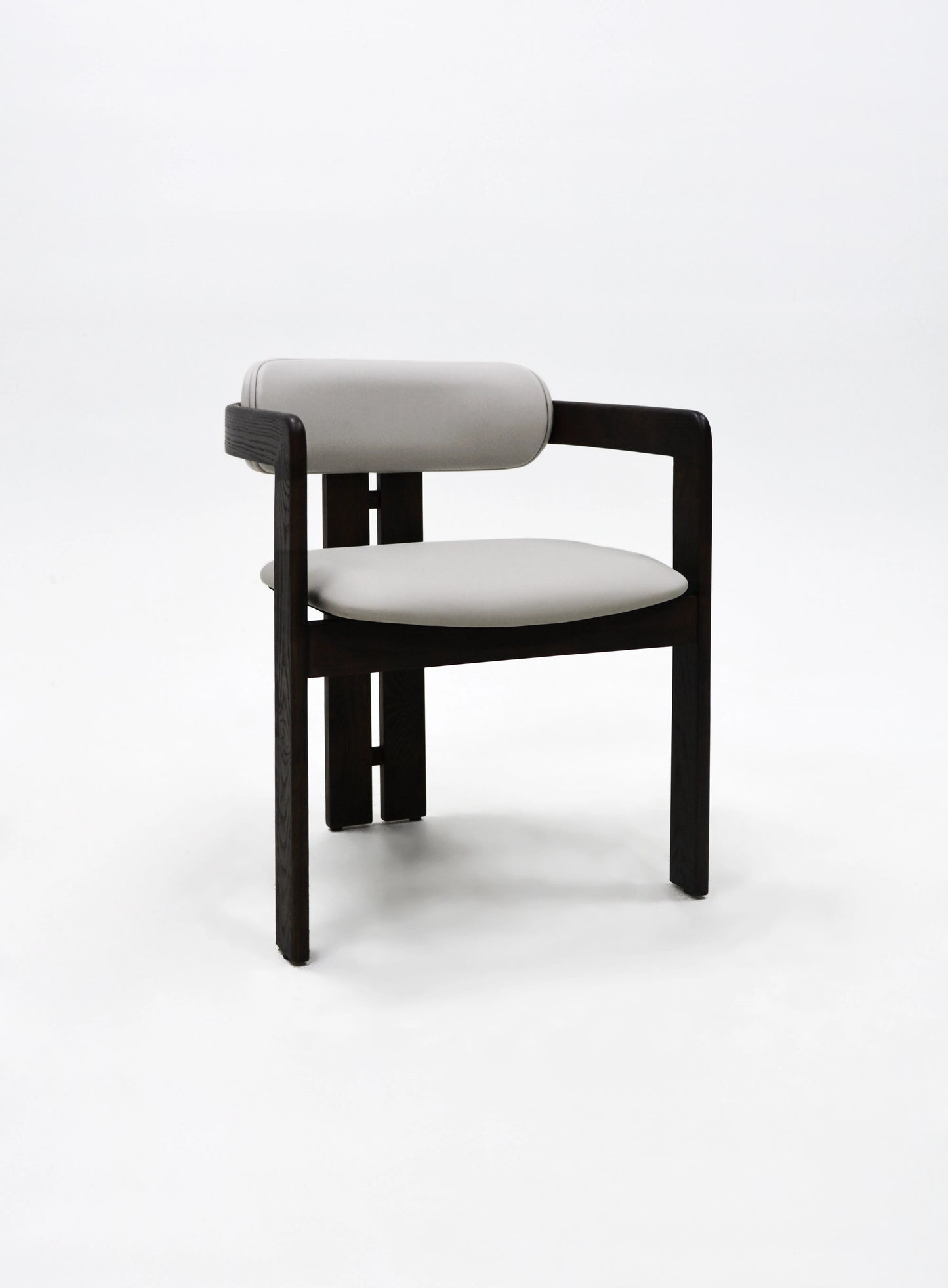 Contemporary Wabisabi Design Grey Wood Frame Fabric Dining Chair Apartment Villa Home Leisure Chair Loft Japanese Dining Chair