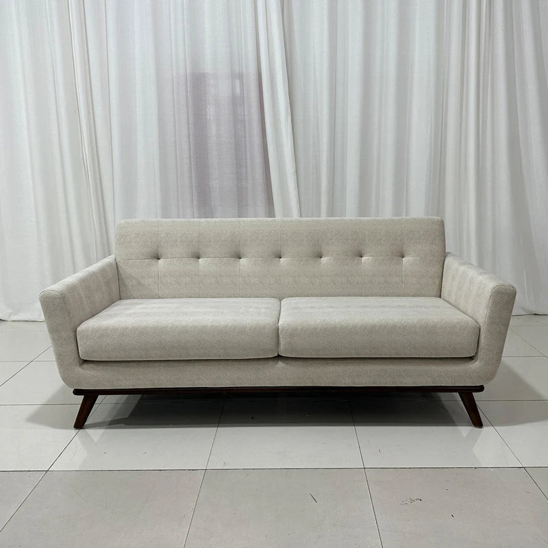 Japanese minimalist design home furniture fabric hotel project living room leisure sofa 2-seat loft apartment custom modular sofa