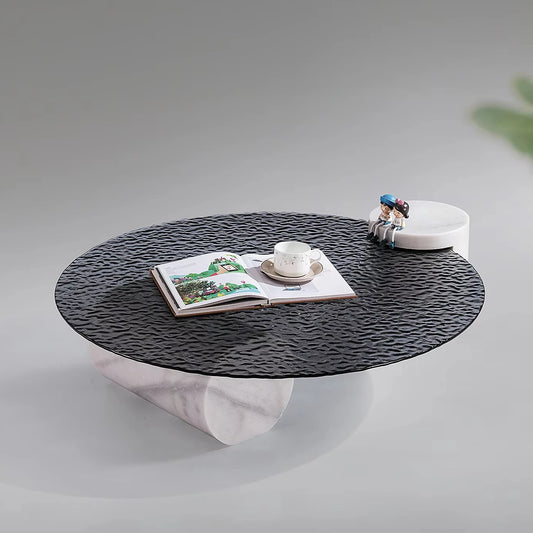 Modern luxury VIP glass top coffee table Unique design Interior home decoration Living room or bedroom