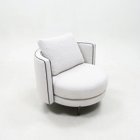 Modern grey fabric lounge chair High-quality wooden armchair with recliner single sofa, suitable for living room or villa leisure style
