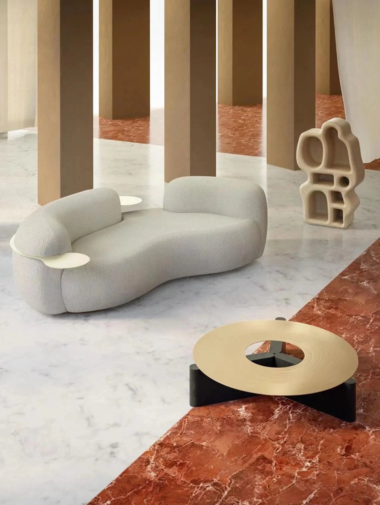 Modern Booker fabric curved sofa home living room reception wholesale sofa luxury interior design