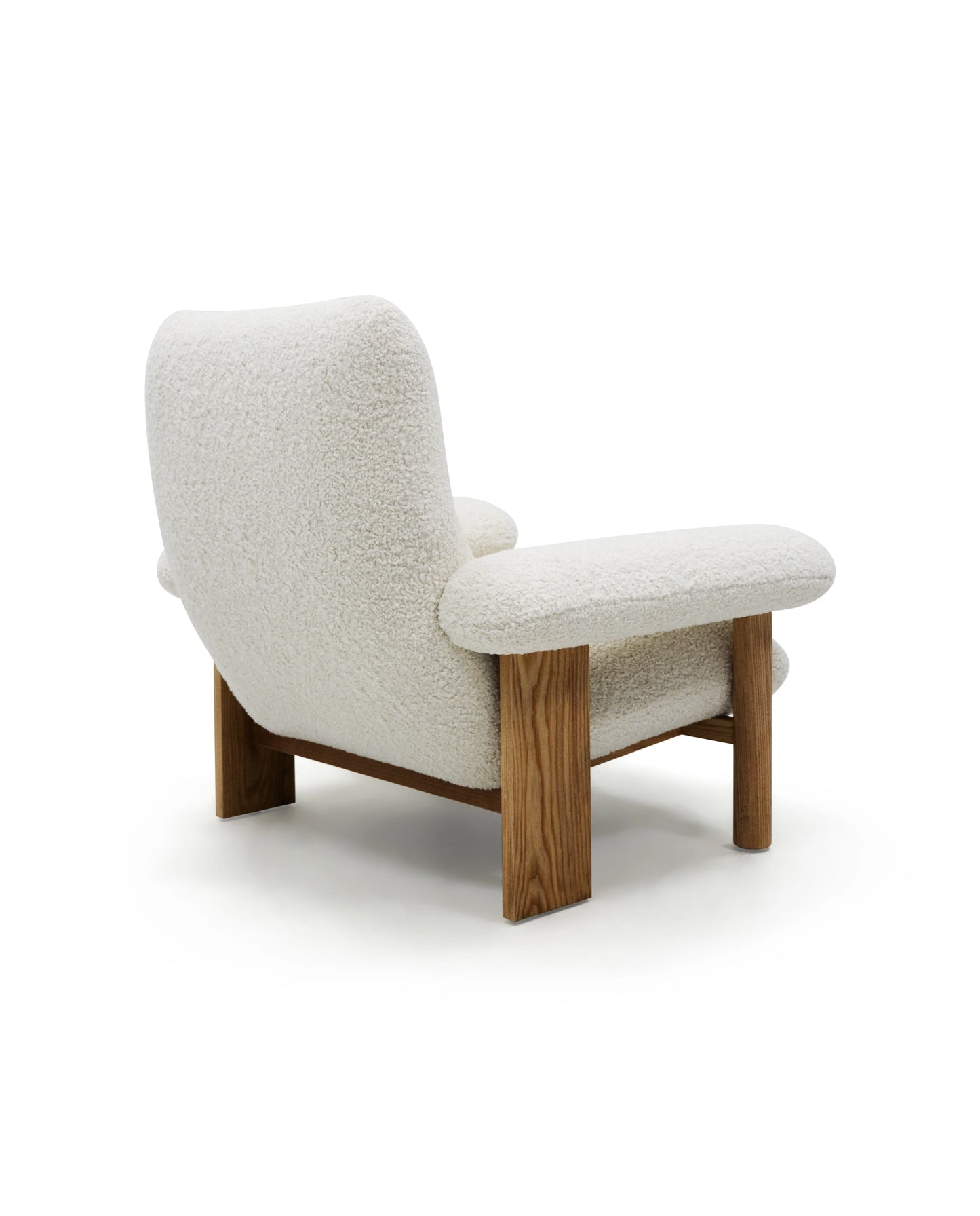 Sabi Wabi Cream Armchair Home Living Room Bedroom Furniture Grey Wood Furniture Leisure Villa Interior Fabric Seat