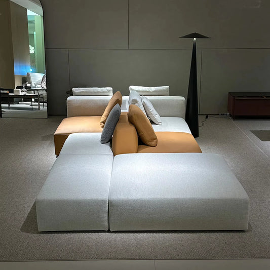 Combination Fabric Removable Combination Sofa Living Room Furniture Large Apartment Simple Italian Villa Home Modular Sofa