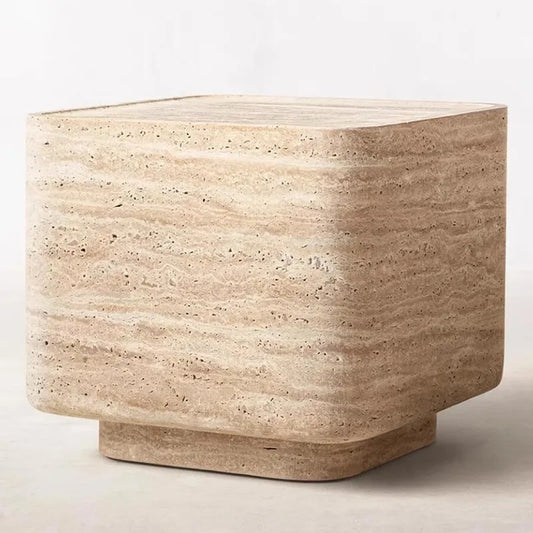 Customizable Wabi-Sabi style Roman travertine Nordic marble coffee table Luxury home Living room Villa home furniture
