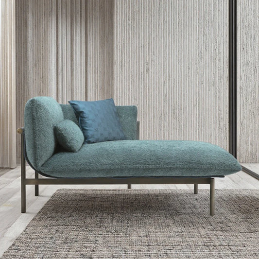 Deckchair villa furniture stainless steel frame Italian modern home light luxury 3-seat hotel loft fabric sofa sofa