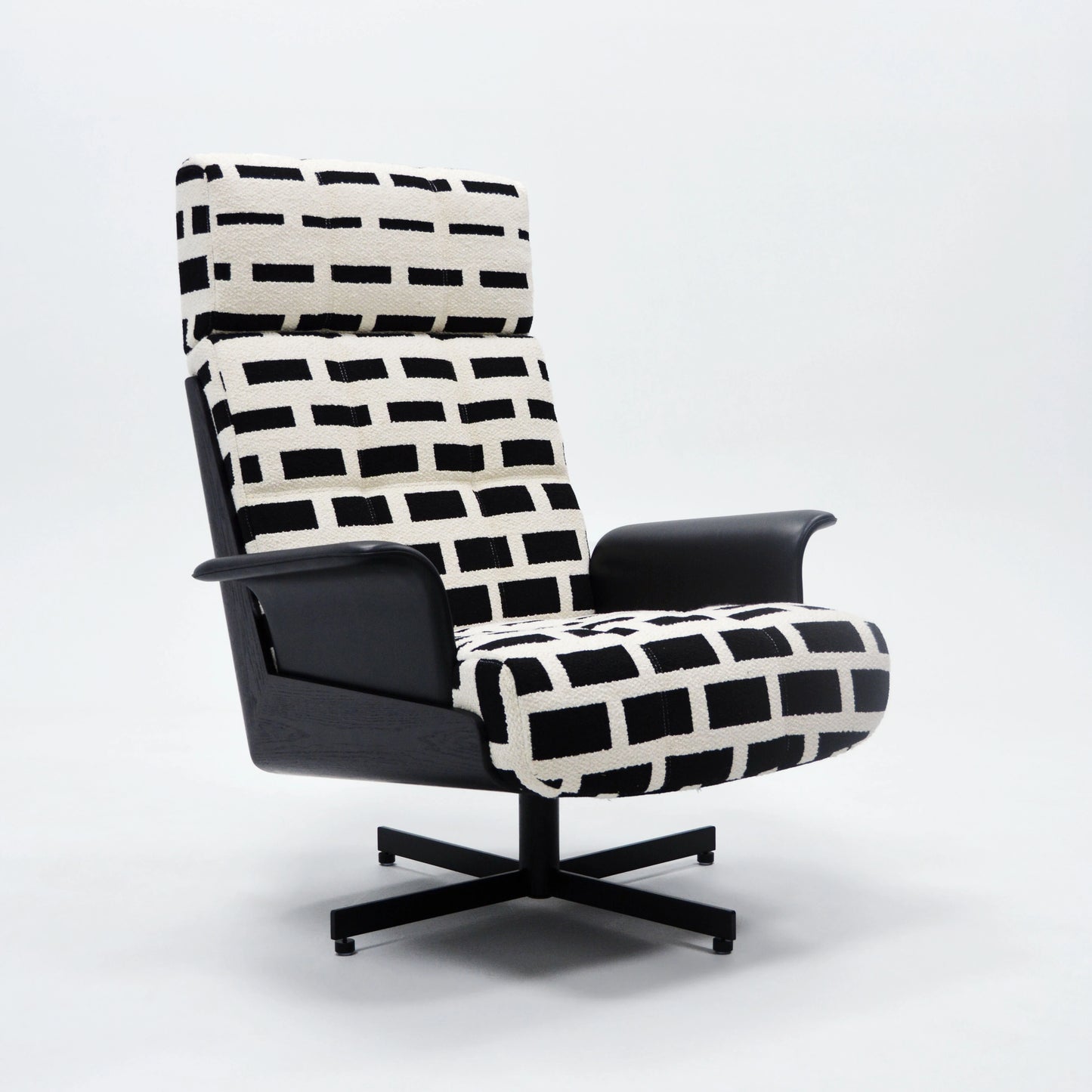Modern high-back leather sofa chair household study single leisure chair rotating office chair