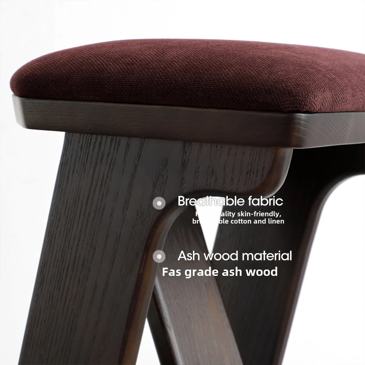 Modern solid wood high chair family bar coffee shop simple Italian Nordic French retro restaurant living room counter stool