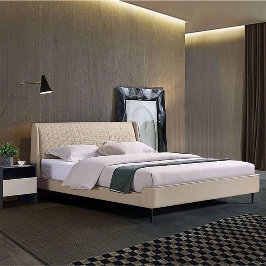 Italian designer double 1.5m and 1.8m queen and king size cork modern minimalist luxury bed master bedroom wedding bed