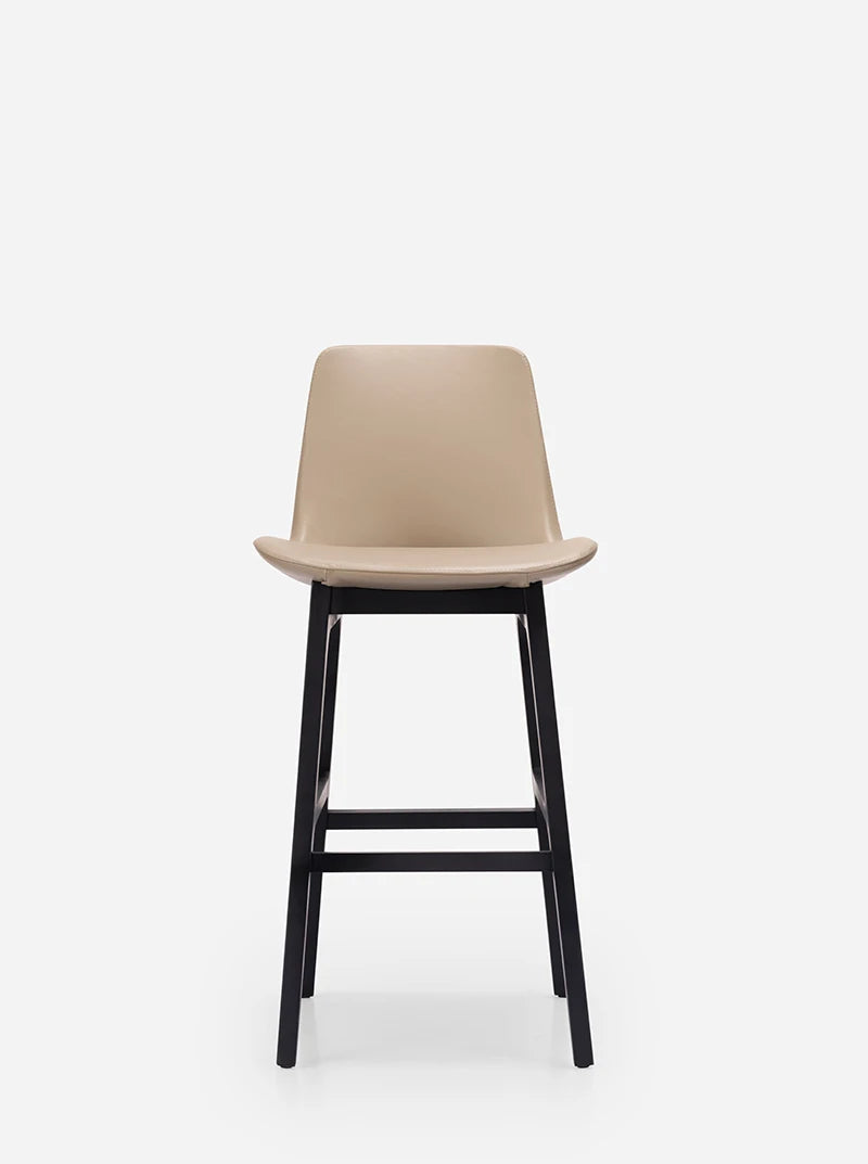 Modern Nordic solid wood kitchen restaurant coffee bar stool manufacturer price household armless bar chair metal material