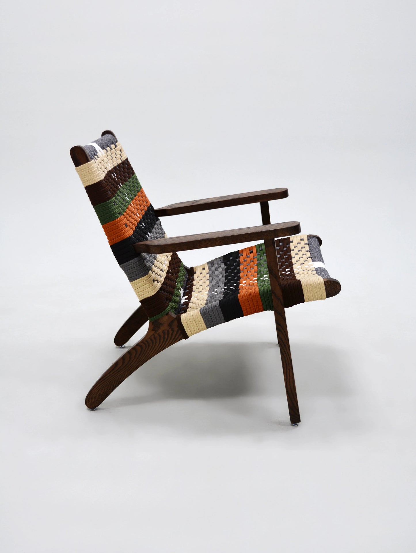 Japanese Sabi Wabi Woven Armchair Ash Wood Seat Home Living Room Furniture Leisure Relaxation Bedroom Villa Interior Chair